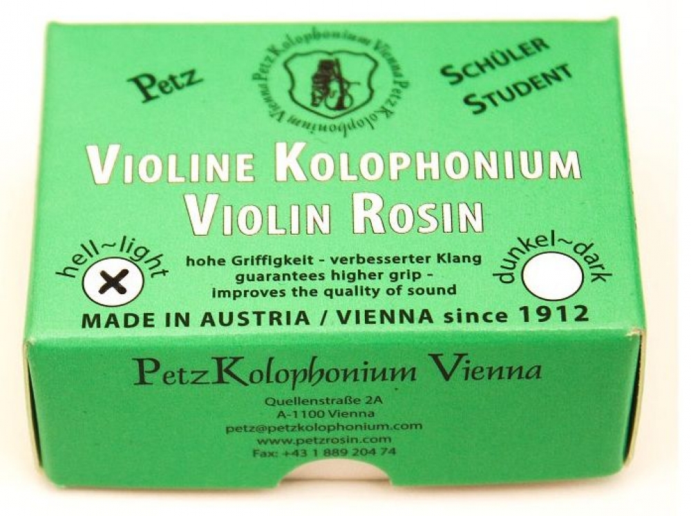 PETZ Kolophonium für Violine weich, hell-light